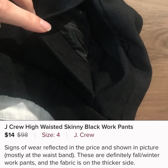 J Crew High Waisted Black Work Pants - Picture 7 of 7